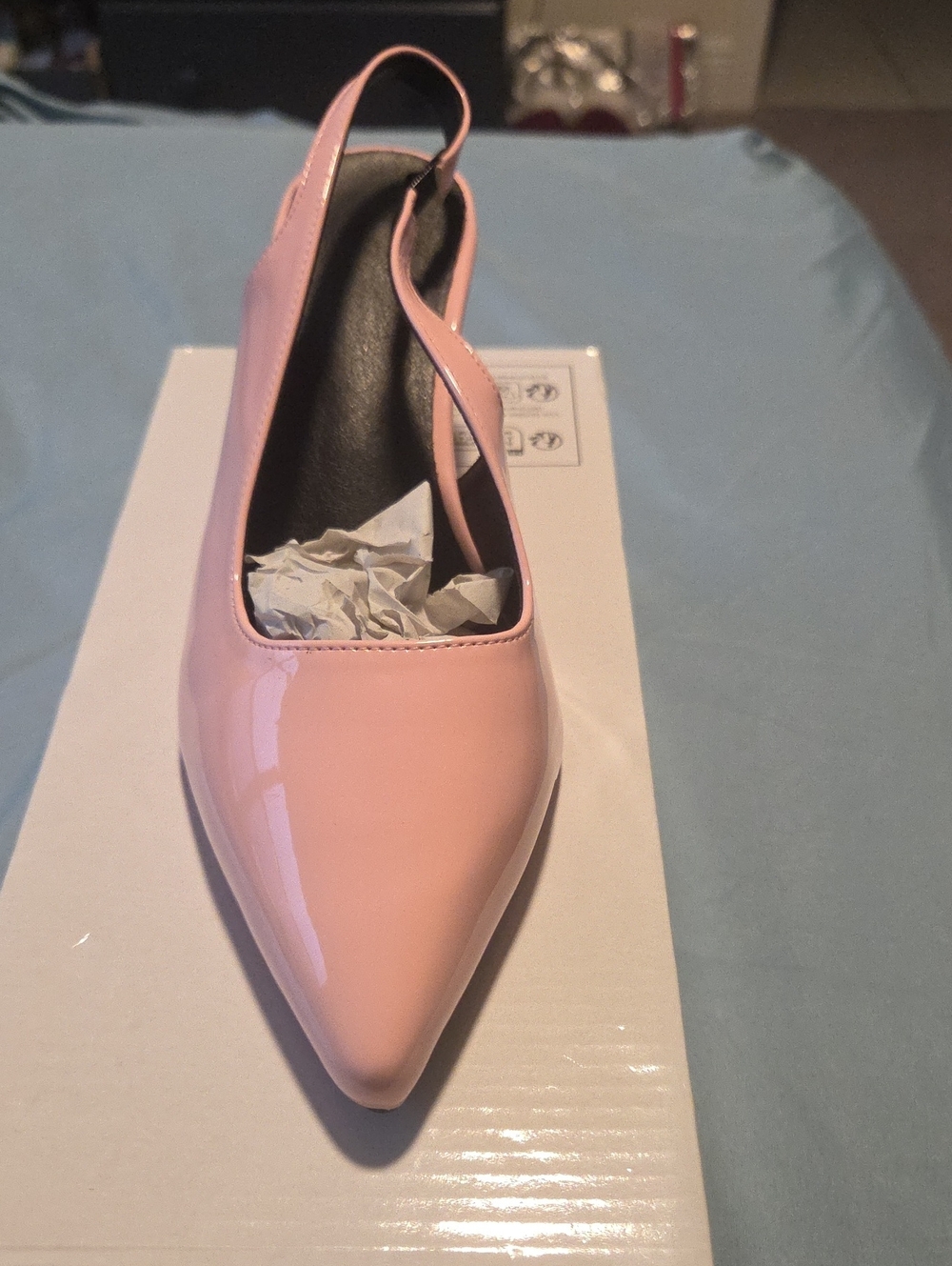 Women's Pink Pointed Toe Slingback, Wedge,Pumps.